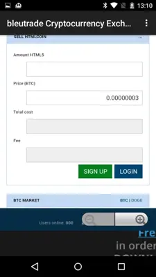 bleutrade android App screenshot 3